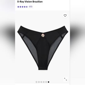 Savage x fenty X-Ray Vision Brazilian Lingerie Bottoms NWT